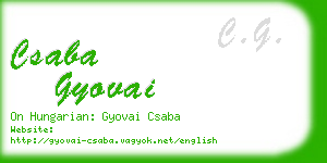 csaba gyovai business card